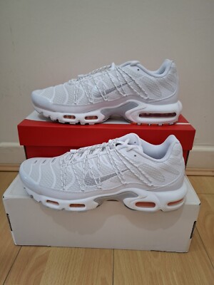 New Nike Air Max Plus UTILITY Tn White Safety Orange Men's UK Size EU  42 UK