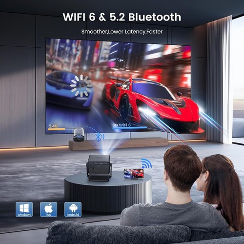 Ultimate Portable Mini Projector with WiFi 6, 15000:1 Contrast & Bluetooth Audio - Picture 7 of 9