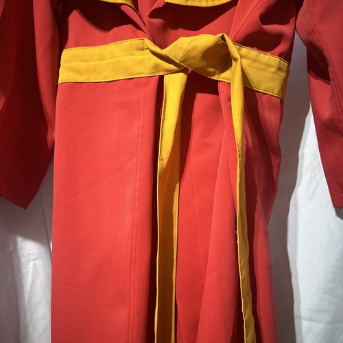 Accappatoio da boxe vintage USMC MARINES militare rosso e giallo raso "stallone polacco" - Foto 2 di 5