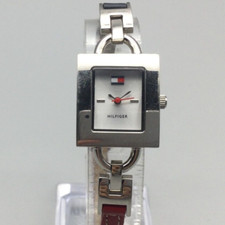 Tommy Hilfiger Watch Women 20mm Silver Tone Silver Dial Leather New Battery
