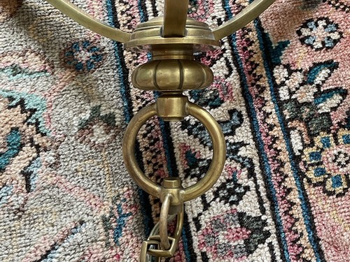 Visual Comfort Brass Three-Arm Pendant - Picture 7 of 7