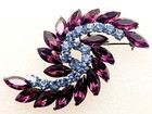 & blue color Brooch Jewelry Gift P214 Large Rhinestone Luxury Crystal purple