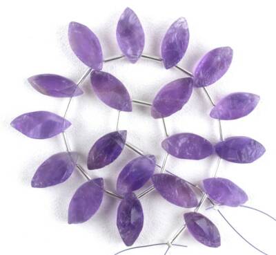  Natural Blue Amethyst Rough Shape19 Piece Marquise Raw Jewelry 8x16-9x19 MM 