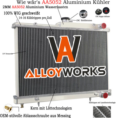 3 Reihe KÜHLER FÜR NISSAN SKYLINE R34 GTT RB25DET RB26DETT 98-2002 1998