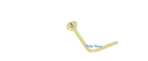 9ct 9K Yellow Gold 2mm created amethyst Nose Stud Ring Pin Coneset body jewelry - Picture 2 of 6