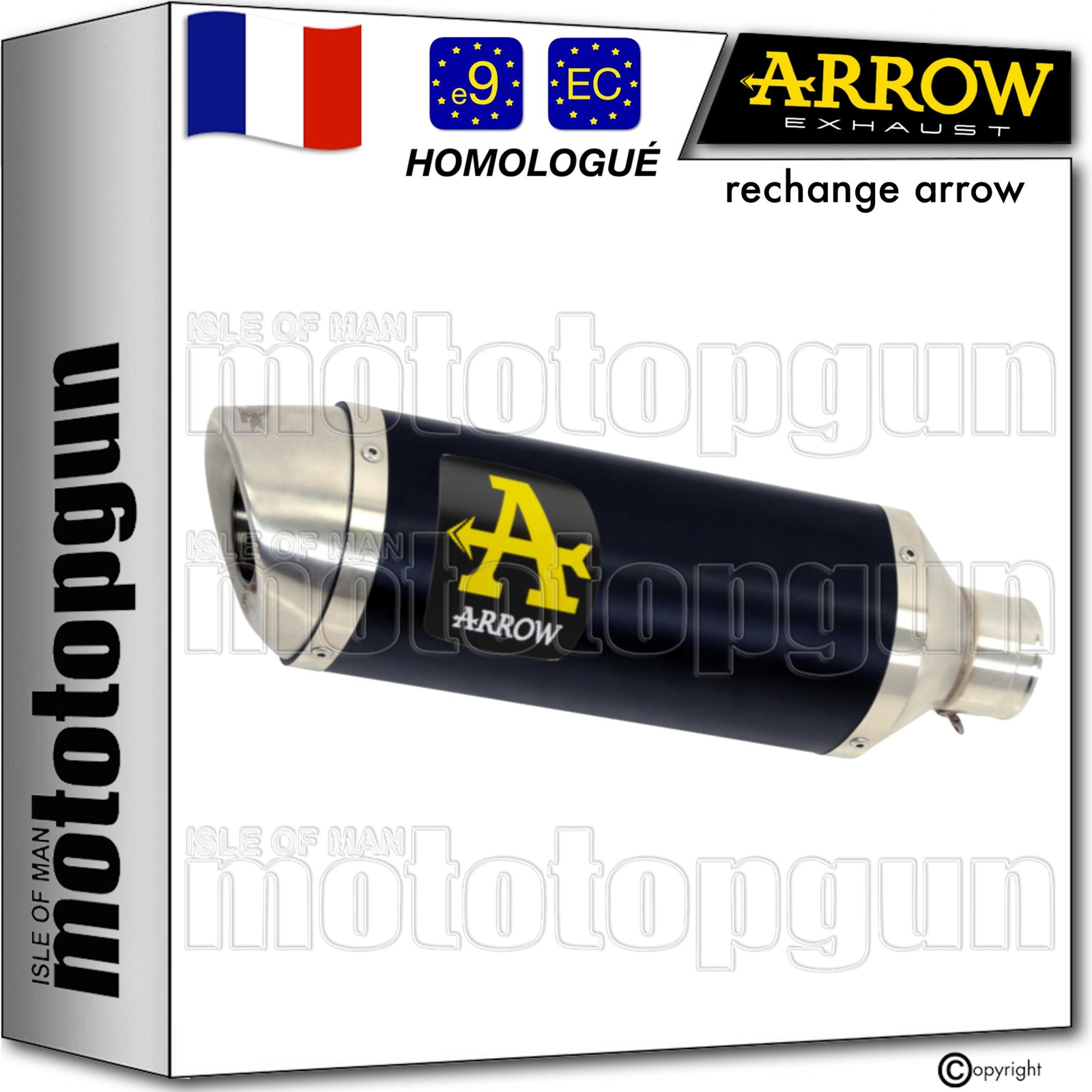 Échappement Arrow Thunder noir idéal pour les road-trips en Yamaha Niken