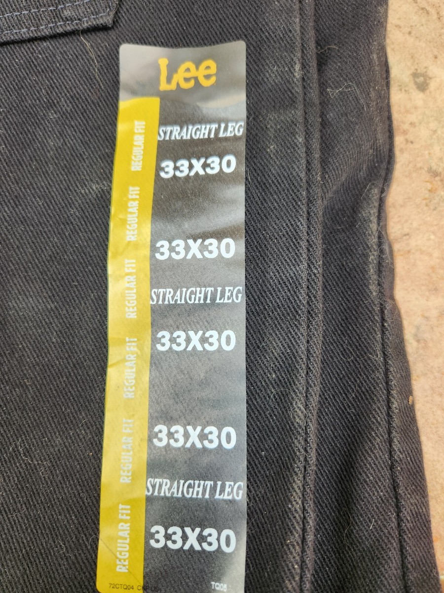 Lee Men's Regular Fit Straight Leg Jeans - Double Black 2008908