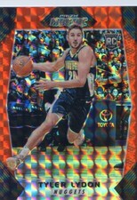 2017-18 PANINI MOSAIC PRIZM TYLER LYDON NO.18 RC ROOKIE NUGGETS ORANGE REFRACTOR