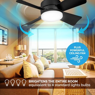 Bell Howell Socket Fan Ceiling Fan Light Indoor With Remote Dimmable LED Light 2100 Lumens RGB - Walmart Supplies