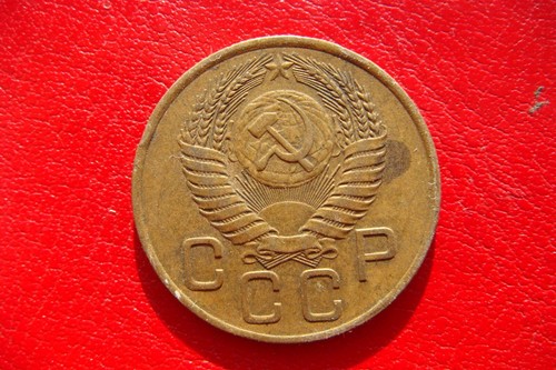 RUSSIA Soviet Union 3 Kopecks 16 orbits 1954 "P" HIGH RARE TOP NICE COIN - Picture 2 of 12
