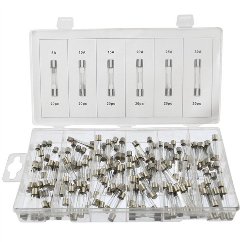 120Pc Car Glass Fuse Insert Type 12V Small Truck Universal Car 24V Square - Picture 3 of 8