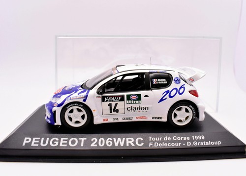 Modellino auto rally scala 1:43 Peugeot 206 wrc diecast modellismo statico asta