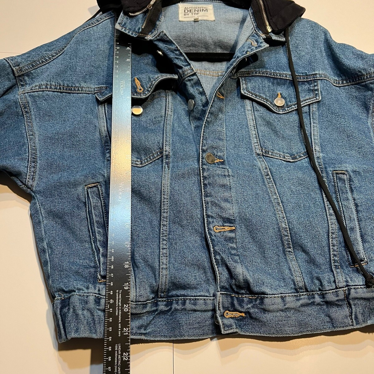 ★ZARA★ TRF DENIM JACKET WITH POCKETS Zara TRF Denim Jacket With Pockets Cargo Light Blue Size S