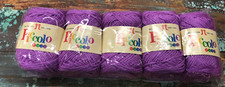 Lot of 5 Purple Hamanaka Piccolo Yarn 90 m / 25g Each 14