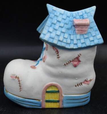 Vintage DEV Porcelain Old Lady Who Lived In A Shoe Japan