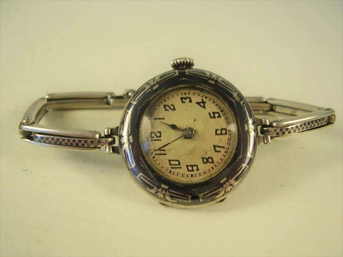 Alte Damen Armbanduhren Vintage Folio Von Relic Gold-Tone Armreif