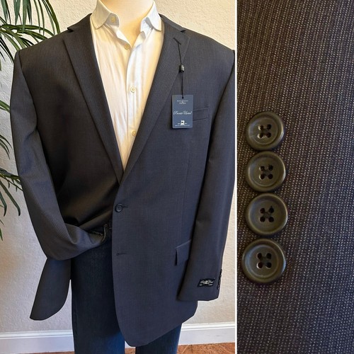 PRONTO UOMO MENS BLAZER SIZE 52XL BIG TALL SPORT COAT GRAY EXTRA LONG JACKET