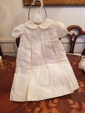 VINTAGE WILL'BETH 3 Months Old Baby Baptism Christening Outfit With Bonnet White