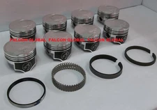 SPEED PRO Forged Coated Flat Top Pistons/8+MOLY Rings for Ford Mercury 351C .030