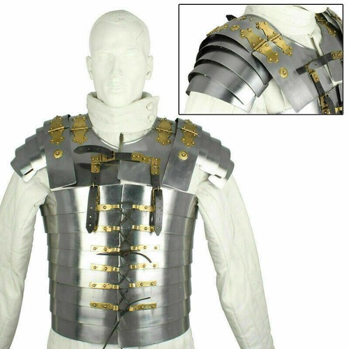 Lorica segmentata avec bracelet en cuir Reconstitution d'armure romaine en... - Imagen 1 de 3