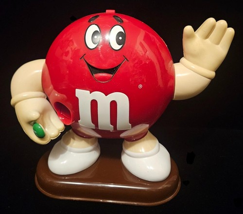 Vintage 1991 Smiling & Waving Red M&M Candy Dispenser - The Mars Corporation