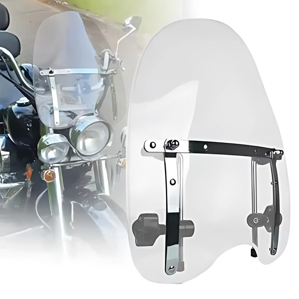 7/8''& 1'' Windschutzscheibe Universal Motorrad Windschild Klar für Yamaha Honda - Bild 4 von 4