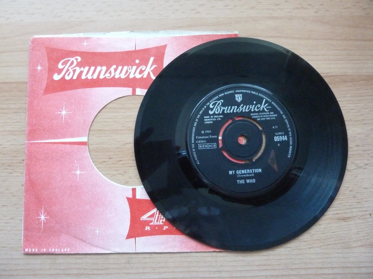 The Who Brunswick Records 45 RPM Speed Vinyl Records for sale