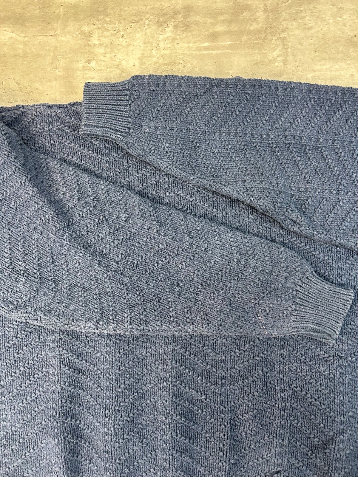 Vintage Zig Zag Striped Solid Print Pullover Knit… - image 11