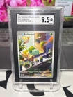 2024 Pokémon Stellar Crown #143 Bulbasaur Illustration Rare SGC 9.5 MT+ Pop 51!