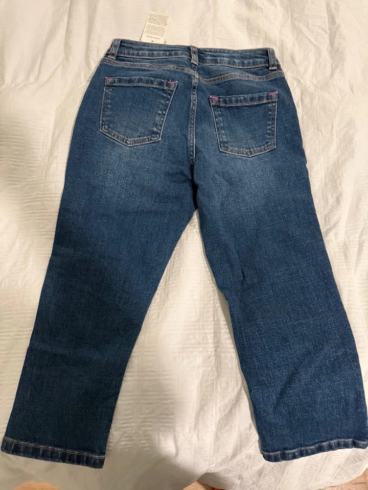 Мини Boden девочек средний винтажный джинсовой ткани цветы джинсы размер 10 молодежи - Изображение 2 из 3