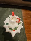 Vintage Single Lefton Holly Berry Candle Holders Christmas Orig Sticker  JAPAN  — photo 4