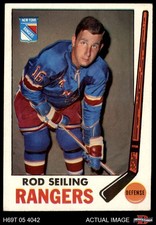 1969 Topps #36 Rod Seiling Rangers-Hockey 4 - VG/EX