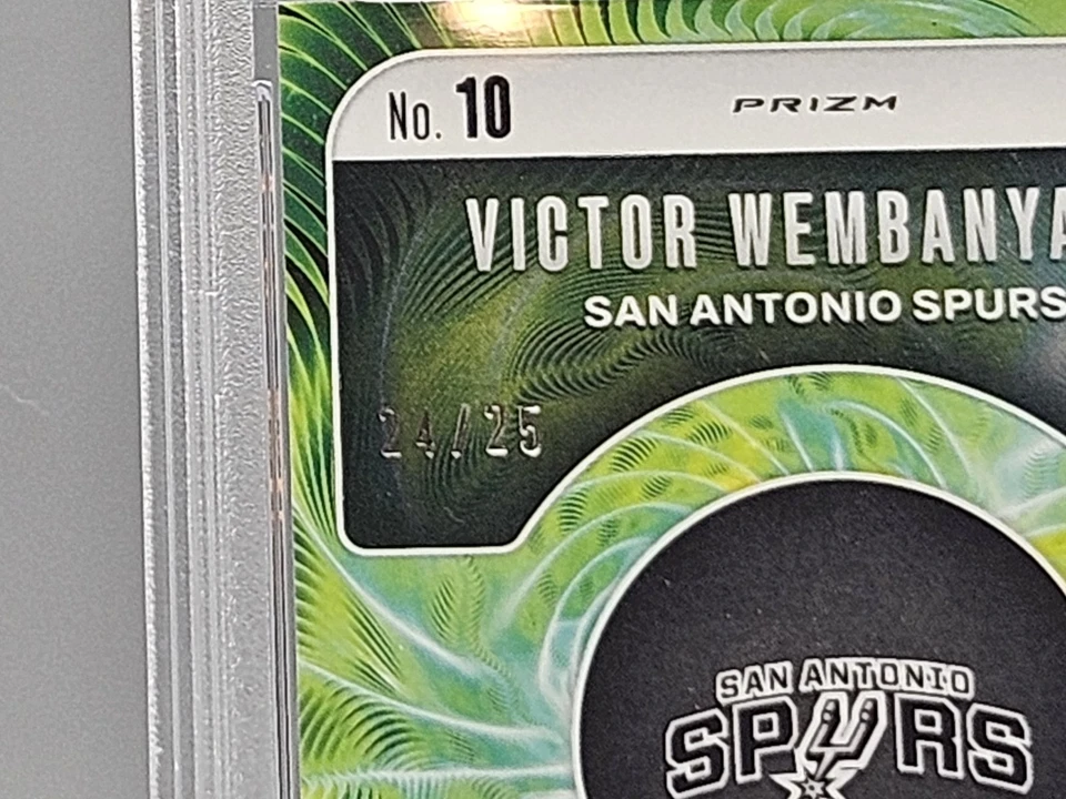 2024-25 Panini Prizm Fractal Mojo Prizm Victor Wembanyama /25 PSA 9 Mint - Image 3 of 3