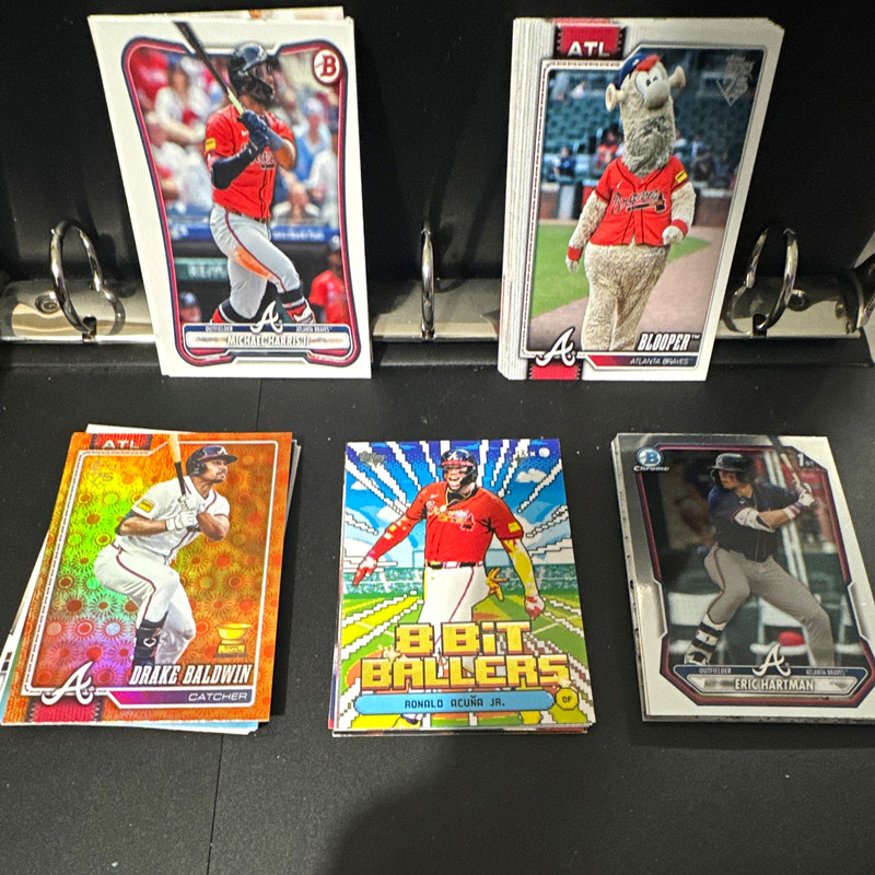 Topps/Bowman Chrome Atlanta Braves lot 50 card team set