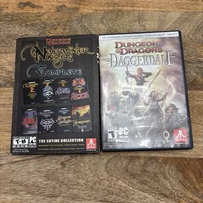 Neverwinter Nights Complete & Dungeons Dragons Daggerdale PC DVD Lot Atari RPG