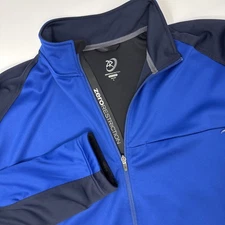 Zero Restriction Tour Series Blue Full Zip Polyester Blend Jacket Men’s Large