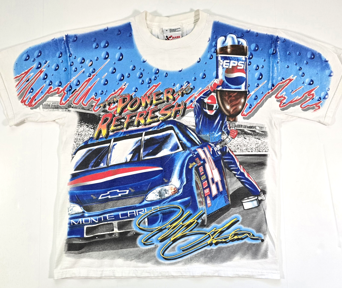 VINTAGE JEFF GORDON PEPSI AOP T-SHIRT MENS M CHASE AUTHENTICS 
