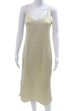 Oak + Fort Women Slip Dress Beige V Neck Sleeveless Full Length Size S