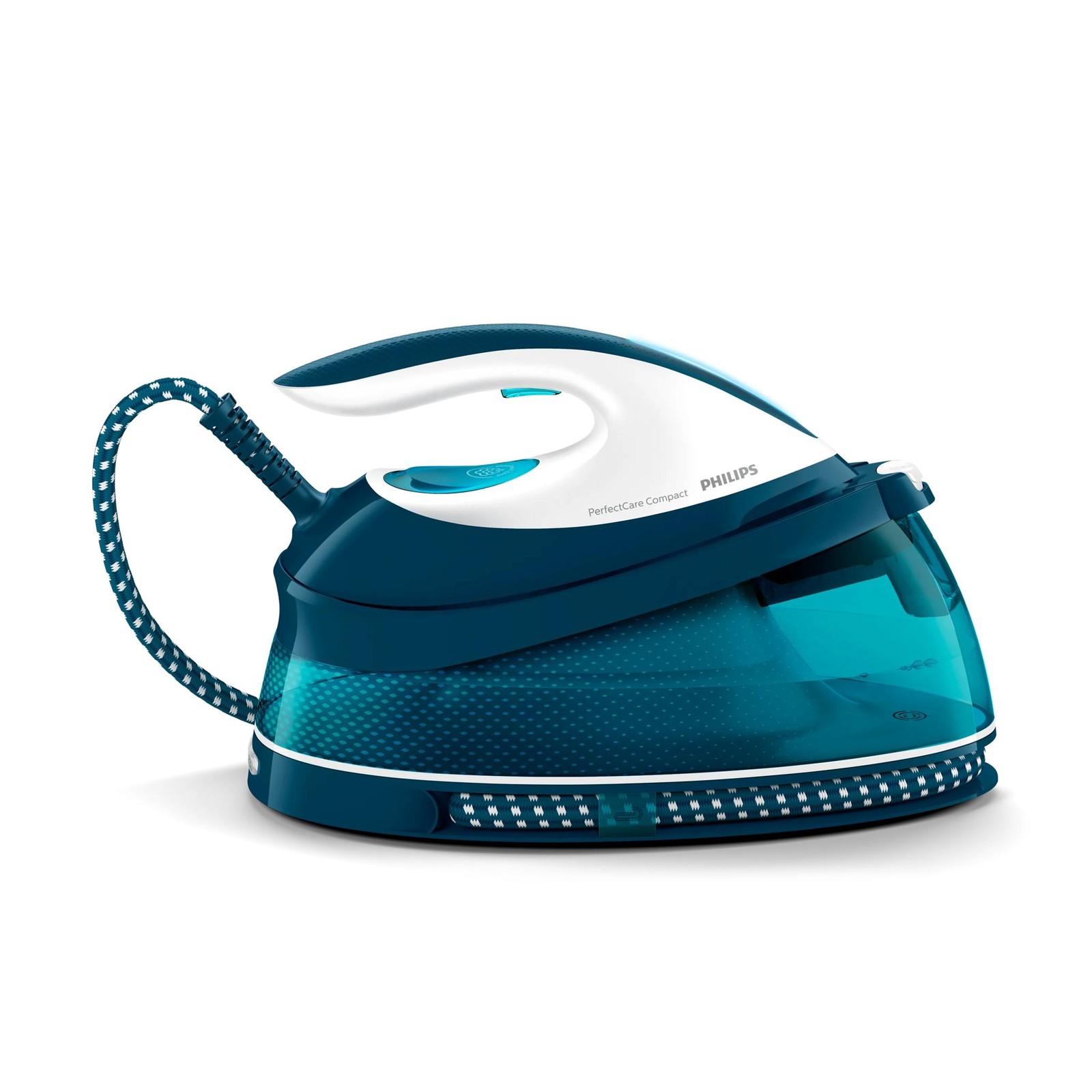 Philips PerfectCare Compact Fer à vapeur, 120 g/min vapeur, bleu (GC7844/20R1)