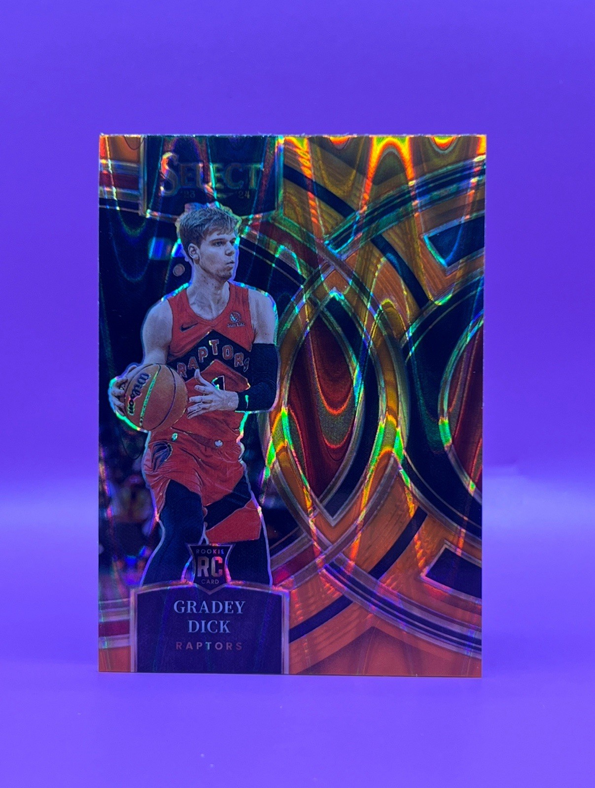 Gradey Dick 2023-24 Panini Select NBA Premier Level Orange Flash #126 Rookie SP