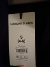 Scoop Navy Longline Blazer Notch Lapel Single-Breasted One-Button S (4-6) — photo 5