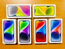 Apple iPhone 14 or 14 Plus Original Retail Box with Charger SIM Ejector & Manual