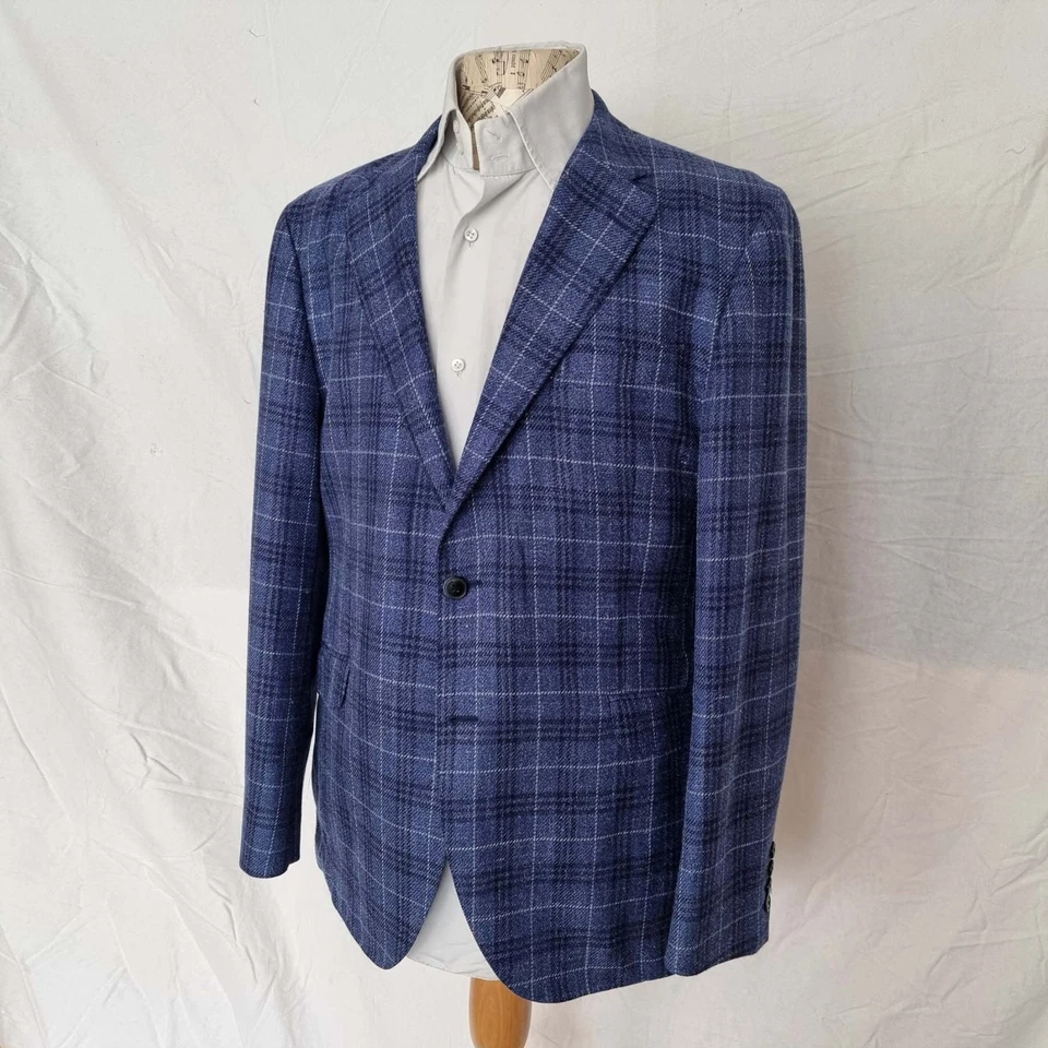 Hackett - Loro Piana  - Wool, Silk & Linen Check Jacket - 44R UK, 54R EU - Image 3 of 4