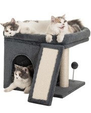 Cat Tree Tower with Big Perch for Large Adult Cat, 20  16.5In Top Bed for Ca...