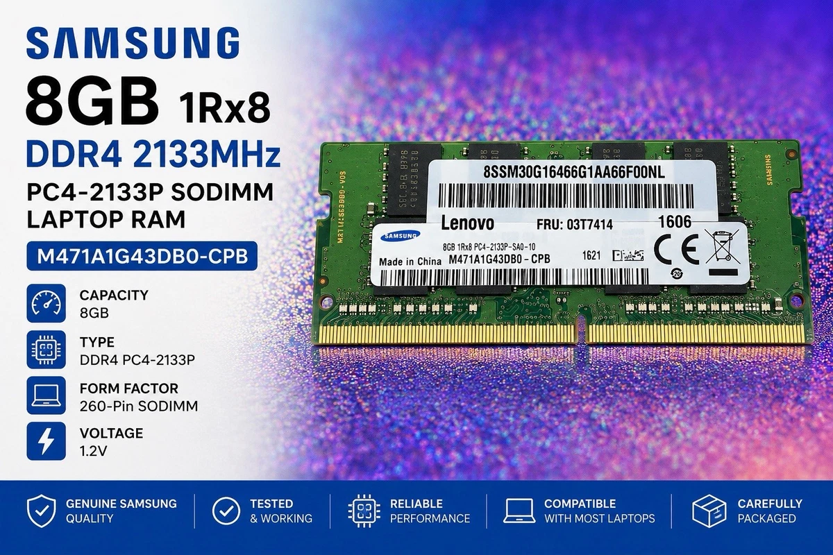 Samsung PC4-17000 (DDR4-2133) Bus Speed Computer RAM 8 GB Capacity