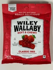 🍭 Wiley Wallaby Soft & Chewy Classic Red Licorice FRESH BAG - Comb.SHIP +$1/ea