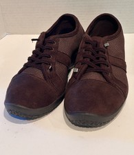 Women  s Arcopedico Shoes Sz 7 Walking Shocks LS Chocolate Brown Knit And Suede