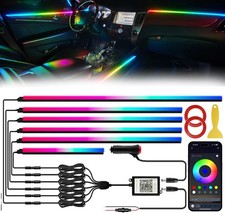 Acrylic Interior Car LED Lights with Wireless APP 6 in 1,Ambient Lighting Kits F