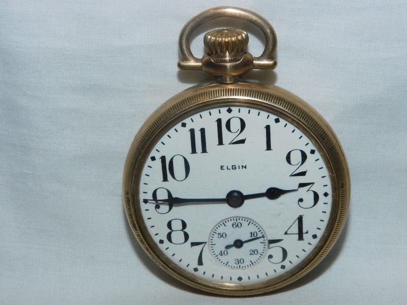 VINTAGE ELGIN RR POCKET WATCH-G.F. CASE - SERIAL#33313487 - WORKING - 87.4 GRAMS