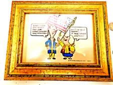Framed- 1976 Piels Bros. -Real Draft Beer w/ Bert & Harry 5”x 6"